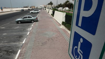 There are plenty of dedicated parking spaces for people of determination across the UAE. Pawan Singh / The National