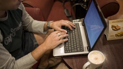 UK police have warned of the radicalisation dangers from unsupervised use of the internet during Covid-19 lockdown. Philip Cheung / The National