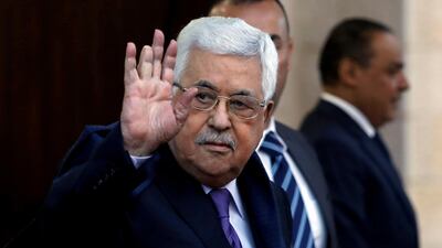 Palestinian President Mahmoud Abbas waves in Ramallah, in the occupied West Bank May 1, 2018. Picture taken May 1, 2018. Reuters / Mohamad Torokman / File Photo