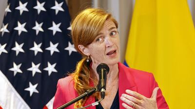 USAID administrator Samantha Power is banned from Russia. EPA