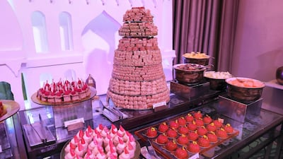 Towers of iftar food on display. Pawan Singh / The National