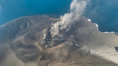 Mount Anak Krakatau spewing smoke and volcanic ash during an eruption. AFP