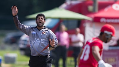 Naveed appealed unsuccessfully against Canada's Hiral Patel. But not before long the medium pacer castled the opening batsman for just three. Chris Young / The National