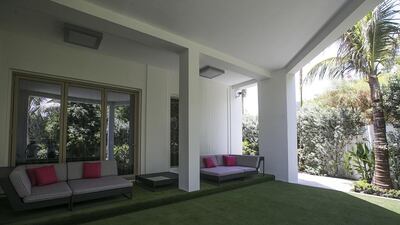 The shaded lounge area. Mona Al Marzooqi / The National