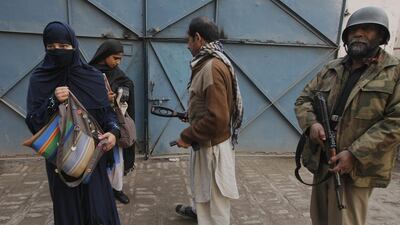 A ceremony was held at the school to mark its reopening, but classes were to restart today. Mohammad Sajjad / AP Photo