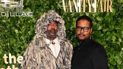 Filmmaker Elegance Bratton and costume designer Chester Algernal Gordon attend. AFP