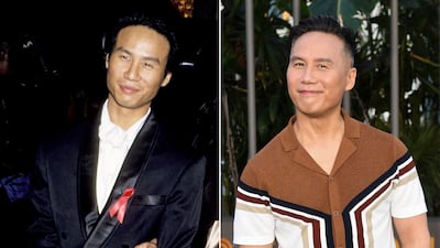 BD Wong in 1993 and at the 'Jurassic World Dominion' premiere. Getty / AFP