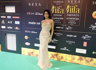 Janhvi Kapoor attends the IIFA Awards at the Etihad Arena in Abu Dhabi. Chris Whiteoak / The National