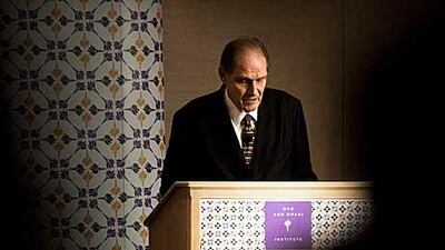 Dr William Rugh speaks on Wednesday on US foreign policy in the Middle East.