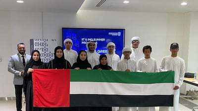 A select group of UAE nationals during a 10-day visit to the IIT Delhi campus where they attended engineering, design and artificial intelligence lectures by top professors.