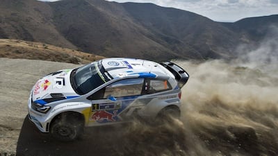 France's Sebastien Ogier steers his Polo R WRC, during the second day of the 2014 FIA World Rally Championship in Leon, Guanajuato state, Mexico on March 8, 2014. AFP PHOTO/Ronaldo Schemidt
