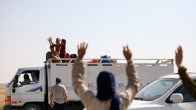Kurds make their way from Hasakah to Ras Al Ain. Some were reportedly attacked en route home. Reuters
