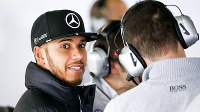 Mercedes driver Lewis Hamilton shown on Saturday during Chinese Grand Prix qualifying. Diego Azubel / EPA / April 16, 2016