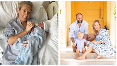 Dubai mother and businesswoman Katie Watson Grant welcomed her son, Rafferty, at London's Portland Hospital, where Princess Eugenie, Meghan Markle and Victoria Beckham have all given birth. Courtesy Katie Watson Grant