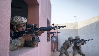 UAE Armed Forces and the Jordanian Armed Forces participate in a joint military drill.