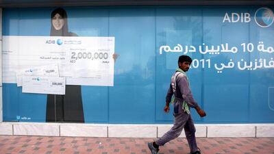 ADIB last week began enticing customers with a package that gives them the chance of winning 24 times their monthly income twice a year. Sammy Dallal / The National