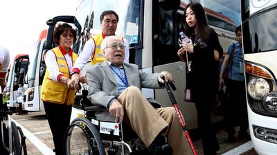 Family reunion participants prepare to depart for North Korea. Getty