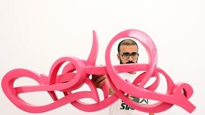 El Seed at the Tashkeel Art Gallery in Dubai . Satish Kumar / The National