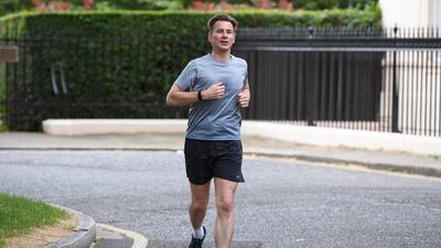 LONDON, ENGLAND - JUNE 17: Foreign Secretary and Conservative Party leadership candidate Jeremy Hunt returns to his home following a morning run, on June 17, 2019 in London, England. Hunt took part in a televised debate yesterday, which saw him join Michael Gove, Sajid Javid, Dominic Raab and Rory Stewart as they were questioned on how they would handle Brexit negotiations and their plans for the future if they were to win the race to become the leader of the Conservative Party and next Prime Minister. Current favourite Boris Johnson chose not to take part in the debate, with this place marked by an empty podium. (Photo by Leon Neal/Getty Images) ***BestPix***