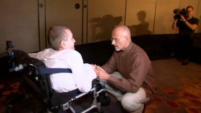 Sergio Canavero, an Italy surgeon who believes he can perform the first head transplant, meets Valery Spiridonov, 30, who suffers from Werdnig-Hoffmann disease, and who has volunteered to be his patient for the operation. Reuters