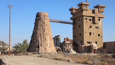 Damaged buildings at Shamiya village in Damascus after fighting that saw opposition forces remove former president Bashar Al Assad