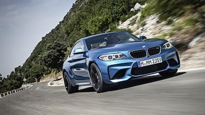 The BMW M2 pushes out 370hp and 465Nm, which propels it to 100kph in 4.3 seconds and then on to an electronically limited top speed of 250kph. Courtesy Newspress