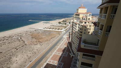 A view from the Royal Breeze residential apartment buildings at Al Hamra village in Ras Al Khaimah. Pawan Singh / The National