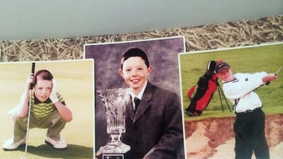 Images of Rory McIlroy in his younger days are displayed at the Holywood Golf Club, in a dedicated section aptly named Rory’s Corner. John McAuley / The National