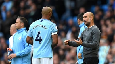 Both Pep Guardiola and Vincent Kompany have praised the versatile nature of the other defenders in Manchester City's backline. Getty Images