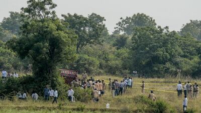 The men were killed while trying to escape during a re-enactment of the crime in the southern city of Hyderabad, a top police officer said. AFP