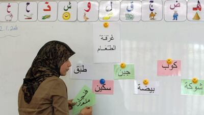 Arabic lessons in school have been disregarded for too long, and that should change. (Jaime Puebla / The National)
