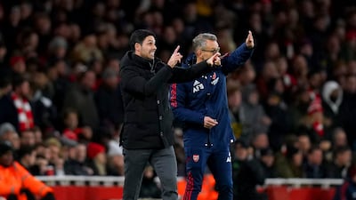 Arsenal manager Mikel Arteta against Newcastle. PA