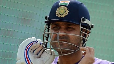 Indian cricketer Virender Sehwag.