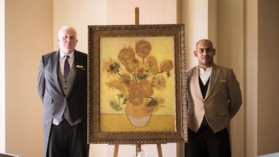 Enjoy afternoon tea in the presence of Vincent Van Gogh’s masterpieces at the Fairmont The Palm in Dubai. Courtesy of Fairmont The Palm