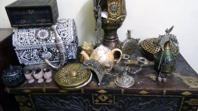 Yemeni antiques seized by officials at Aden port. Ali Mahmood for The National
