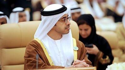 The UAE Foreign Minister Sheikh Abdullah bin Zayed Al Nahyan during the Arab Economic and Social Development Summit, which closed yesterday in Riyadh. Fayez Nureldine / AFP