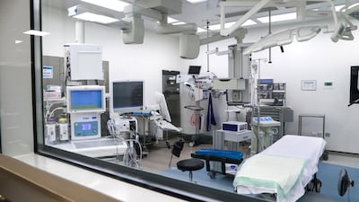 An operation room at Shakhbout Hospital. The hospital can accommodate up to 2,500 outpatients per day. Victor Besa / The National