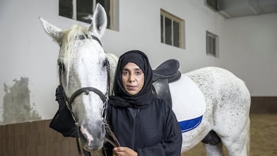 Jameela Al Ameri’s women-and-children-only horse stables in Al Wathba are opening up the sport to a whole new section of society. Antonie Robertson / The National
