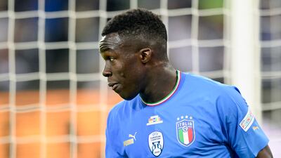 Wilfried Gnonto pulled a goal back for Italy. EPA