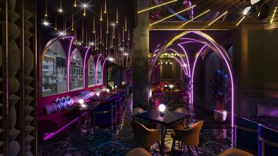 Bebek has a striking, neon-lit interior. Photo: Bebek