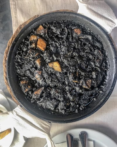 Squid ink paella. Courtesy Judy Karim