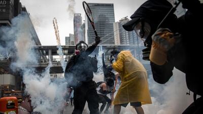 Protesters have continued to draw large crowds with demands for Carrie Lam's resignation and complete withdrawal of the extradition bill. Getty