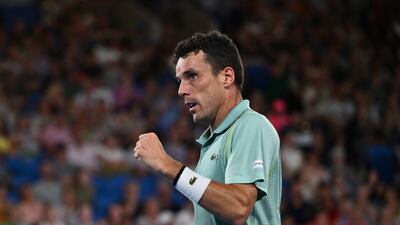 Roberto Bautista Agut celebrates a point. EPA