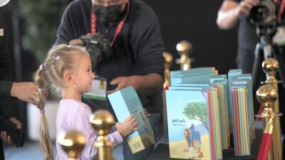 The launch of 'My Little World: The Stories of Sheikh Mohammed Bin Rashid Al Maktoum' at the Emirates Airline Festival of Literature this year. Leslie Pableo for The National