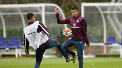 England’s Jesse Lingard during training. Reuters
