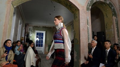 A model presents a creation at the Burberry Spring/Summer 2018 show at London Fashion Week. Mary Turner / Reuters