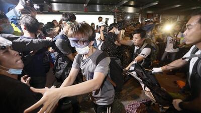 Police clashed with about 9,000 demonstrators following the clearing of barricades by authorities on Saturday. Rolex Dela Pena/ EPA