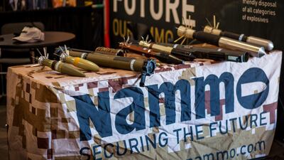 A Nammo stand at Marine West Expo in California. Alamy