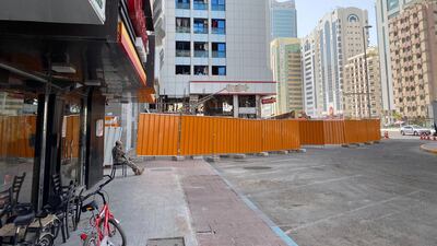 The area was cordoned off to the public. The National