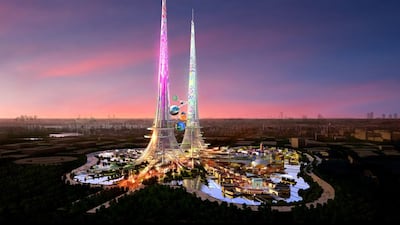 The planned one-kilometre high Phoenix Towers in Wuhan are scheduled for completion in 2017-2018. Courtesy Chetwoods Architects